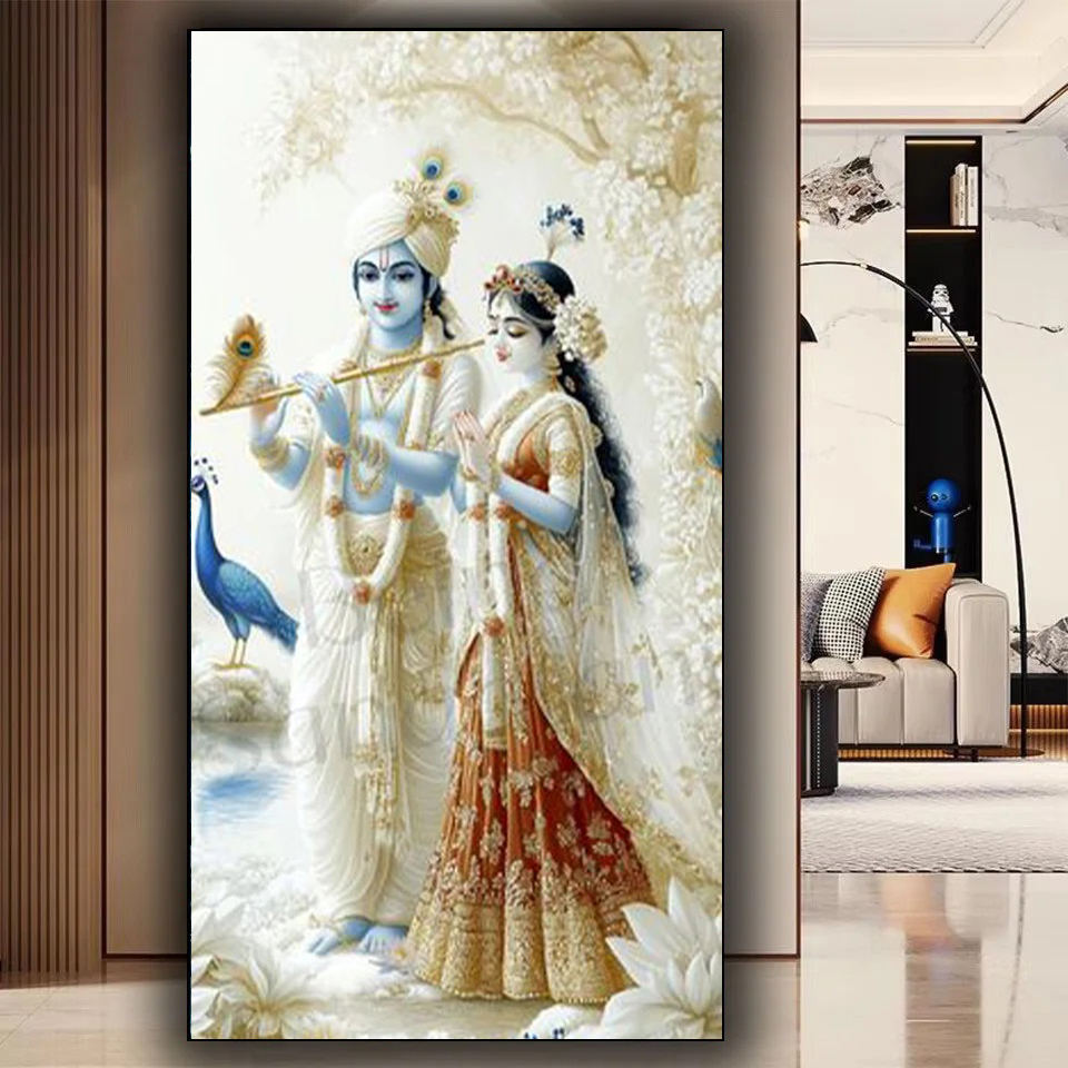 Resin Art Radha Krishna - Indian Lord Radha Krishna Couple 5D
