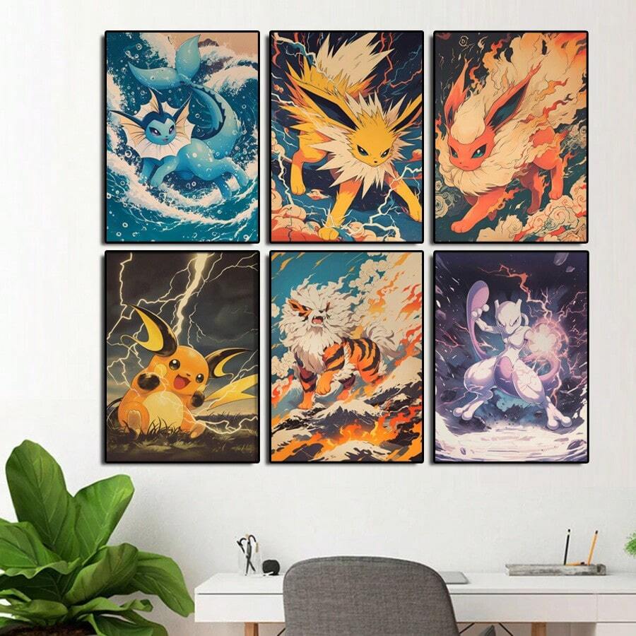 Resin Art Gift - Anime Pokemon Raichu Mewtwo Flareon Jolteon