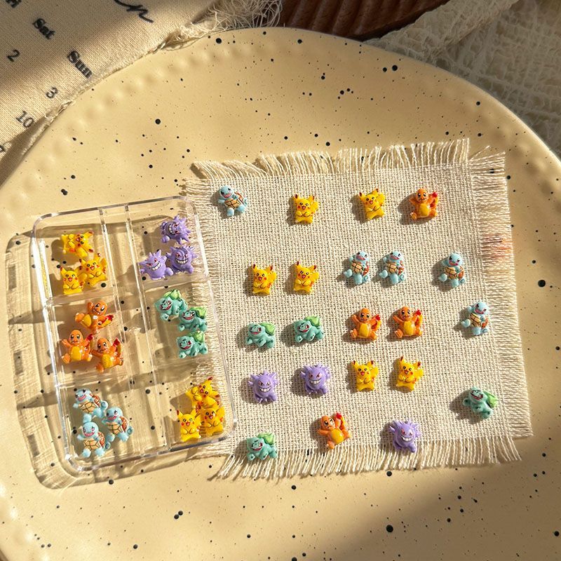 Resin Art Gift - Pokemon nail art accessories, cute mini