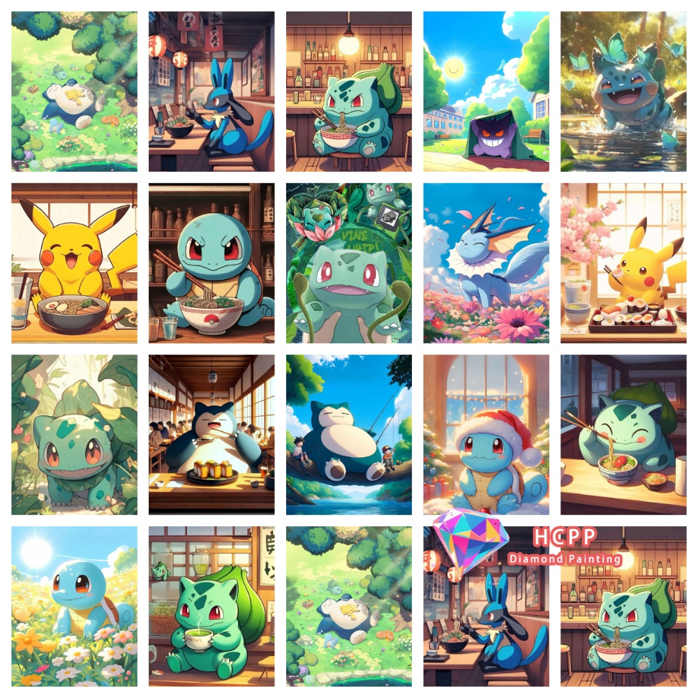 Pikachu Bulbasaur Squirtle Ani - огляд і ціна Resin Art Gift