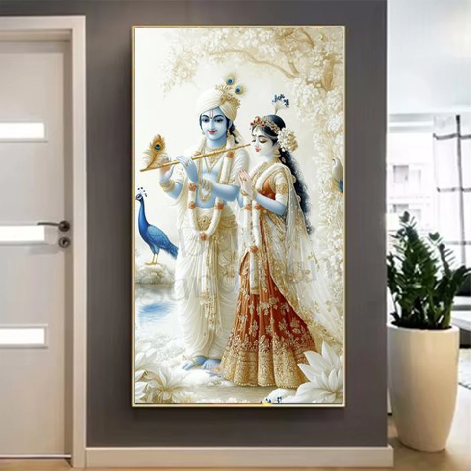 Indian Lord Radha Krishna Coup - огляд і ціна Resin Art Radha Krishna