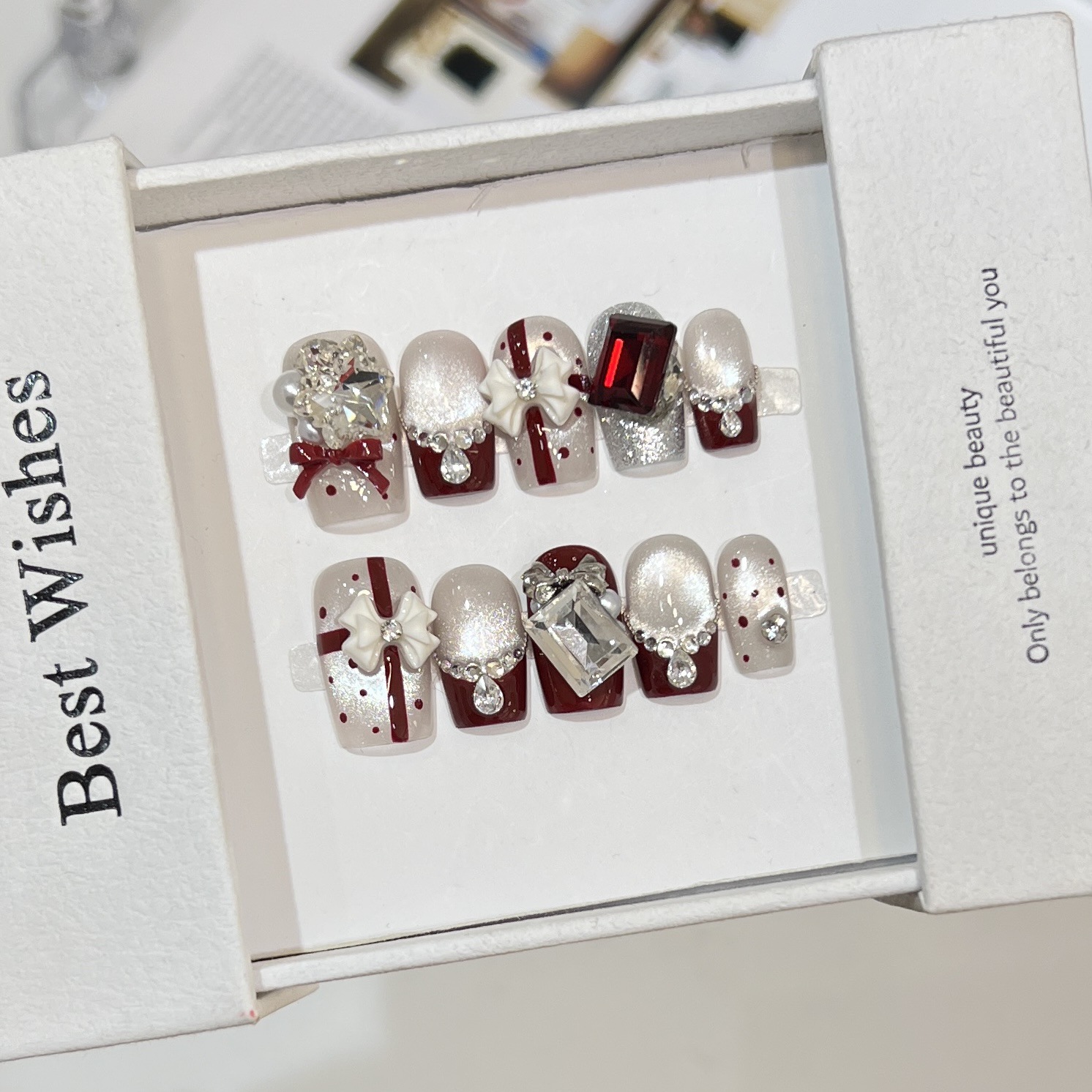 10pcs Bowknots Wave Point Pres - огляд і ціна Resin Art Glitter