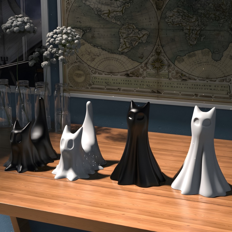 Ghost Cat Halloween Desktop Or - огляд і ціна Resin Art Glue