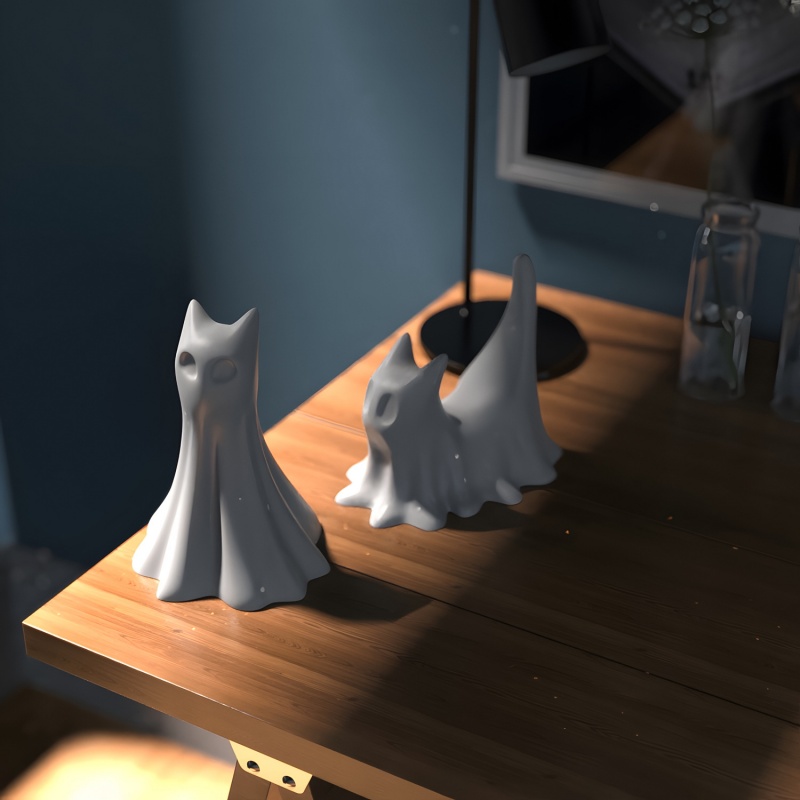 Ghost Cat Halloween Desktop Or - огляд і ціна Resin Art Glue