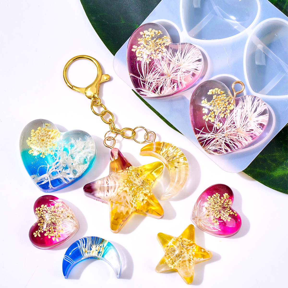 Heart Star Moon Pendant Silico - огляд і ціна Resin Art Glue