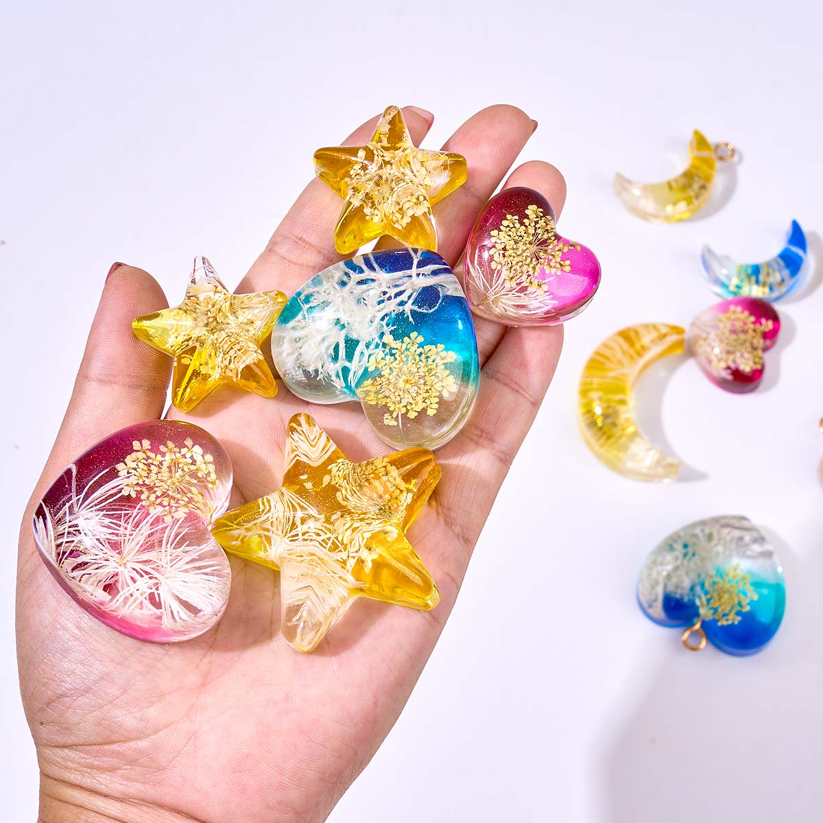 Heart Star Moon Pendant Silico - огляд і ціна Resin Art Glue