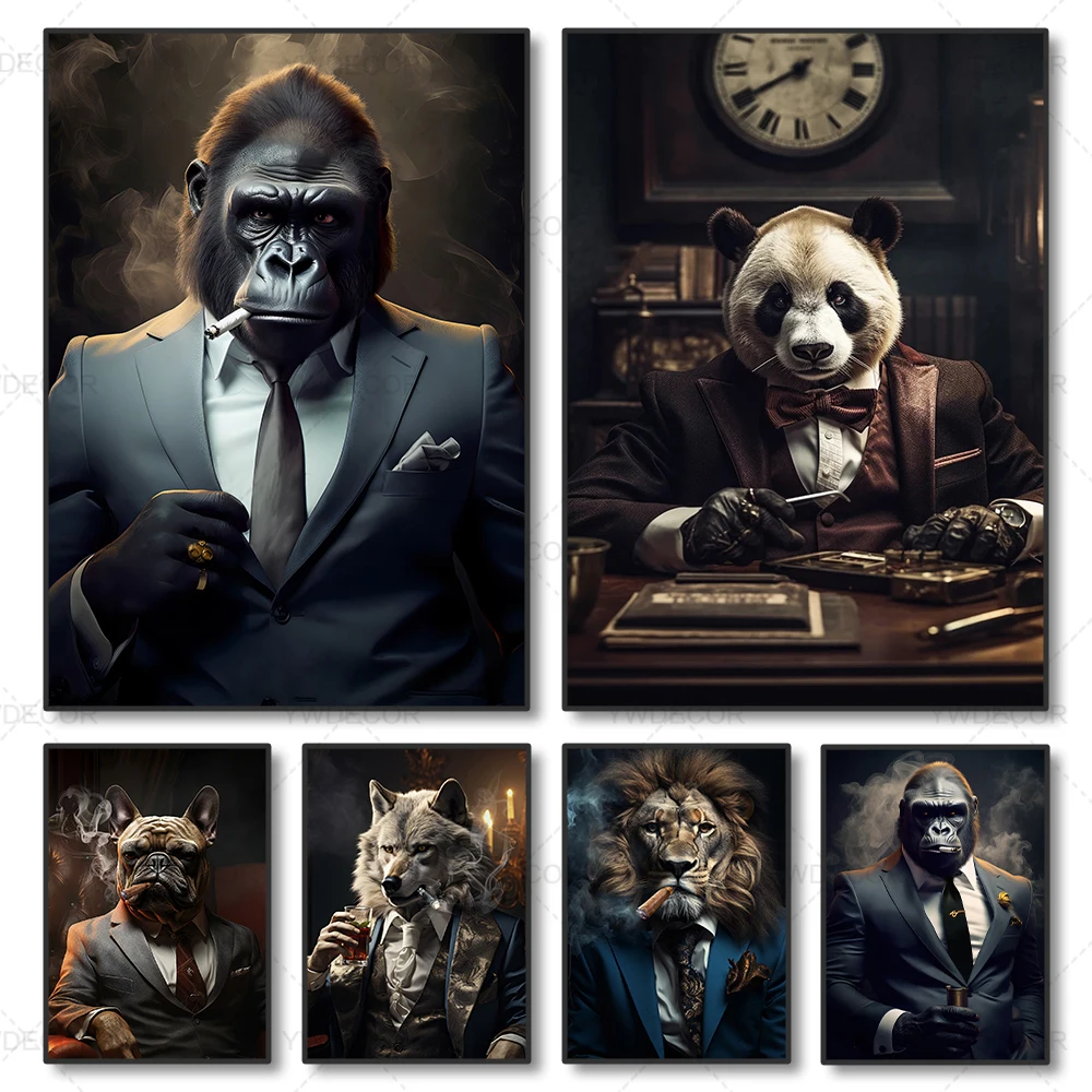 Abstract Smoking Lion Animals  - огляд і ціна Resin Art Business