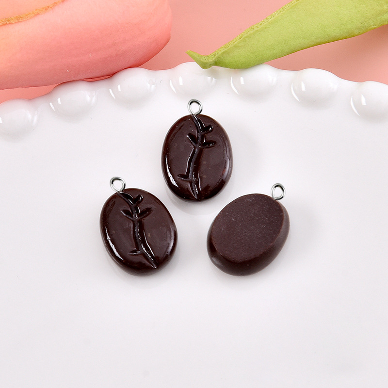 10pcs Coffee Beans Resin Penda - огляд і ціна Resin Art Earrings