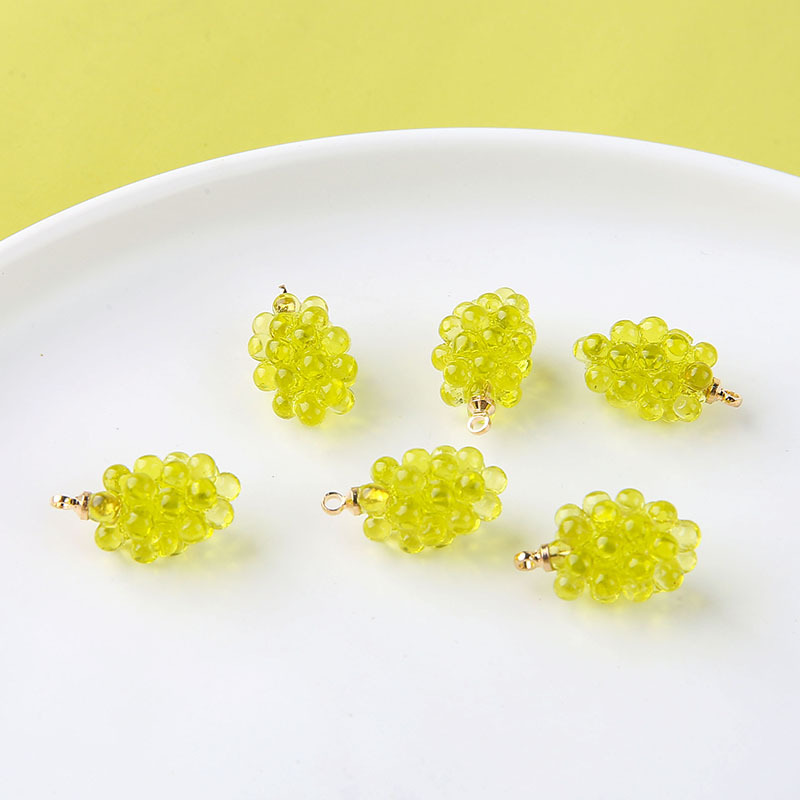 6pcs Cute Little Grapes Resin  - огляд і ціна Resin Art Earrings