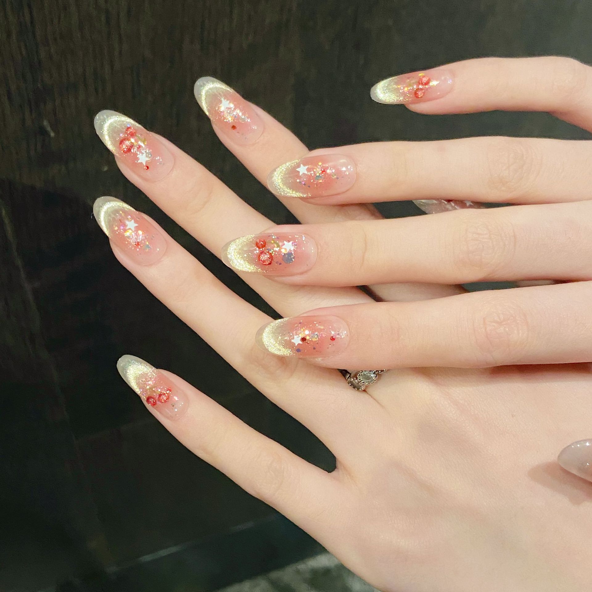 10pcs Sweet Cherry Press On Na - огляд і ціна Resin Art Glitter