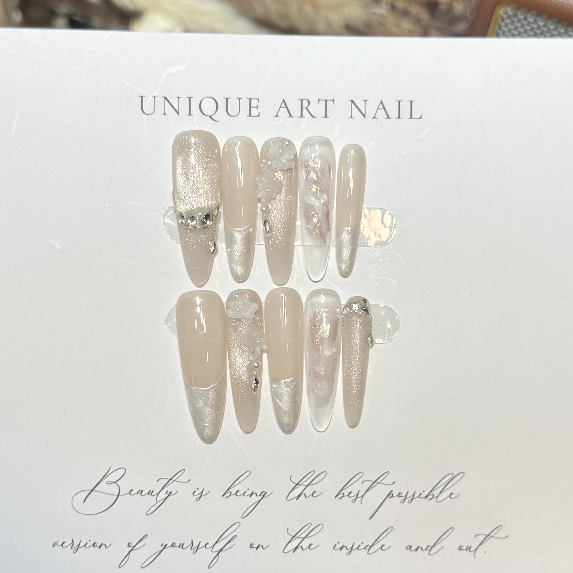Press On Nails 10PCS Purple Fa - огляд і ціна Resin Art Glitter