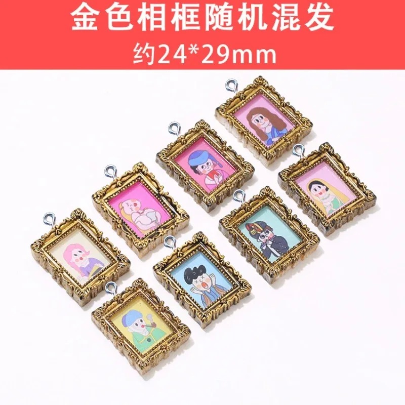 10Pcs Flatback Cabochon Vintag - огляд і ціна Resin Art Earrings