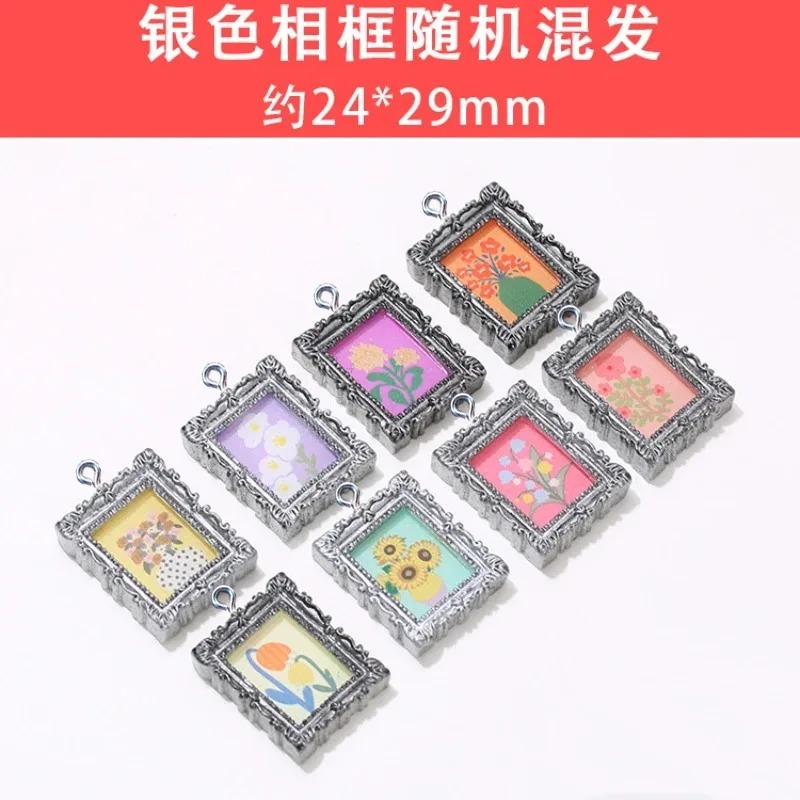 10Pcs Flatback Cabochon Vintag - огляд і ціна Resin Art Earrings