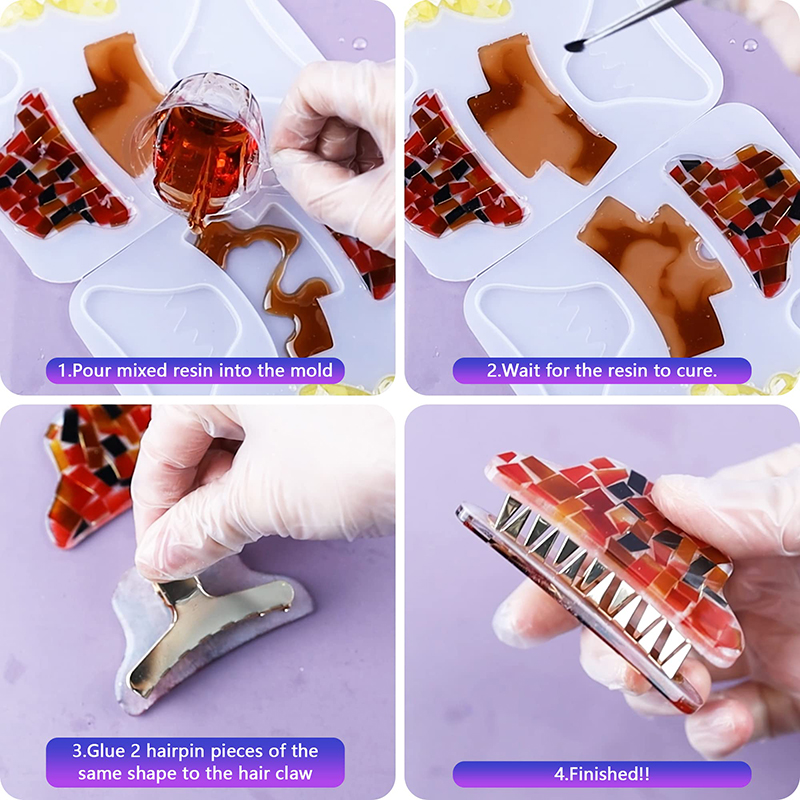 Hair Claw Clips Silicone Resin - огляд і ціна Resin Art Glue