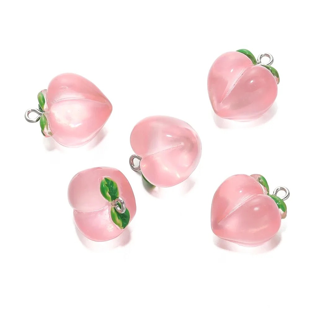 10Pcs Transparent Pink Peach R - огляд і ціна Resin Art Earrings