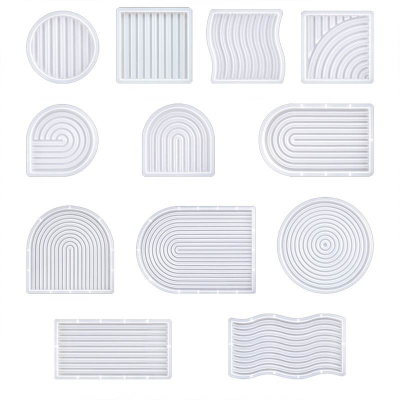 DIY Striped Wave Tray Mold For - огляд і ціна Resin Art Tray