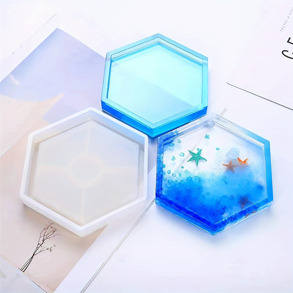 4pcs/Set Storage Tray Coaster  - огляд і ціна Resin Art Tray