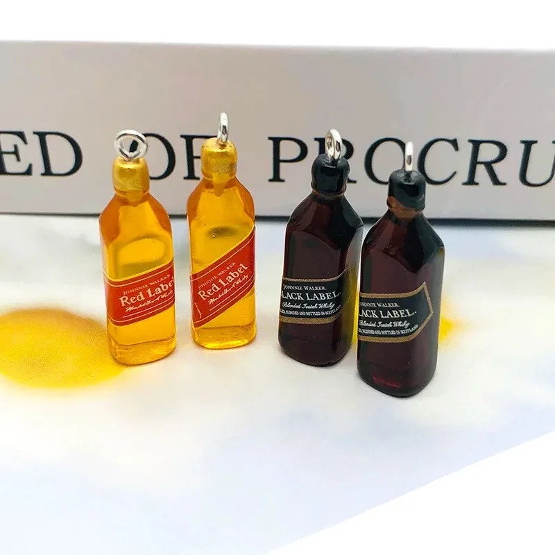 10Pcs Tiny Wine Bar Bottle Res - огляд і ціна Resin Art Earrings