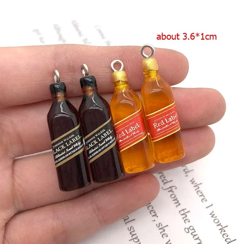 10Pcs Tiny Wine Bar Bottle Res - огляд і ціна Resin Art Earrings