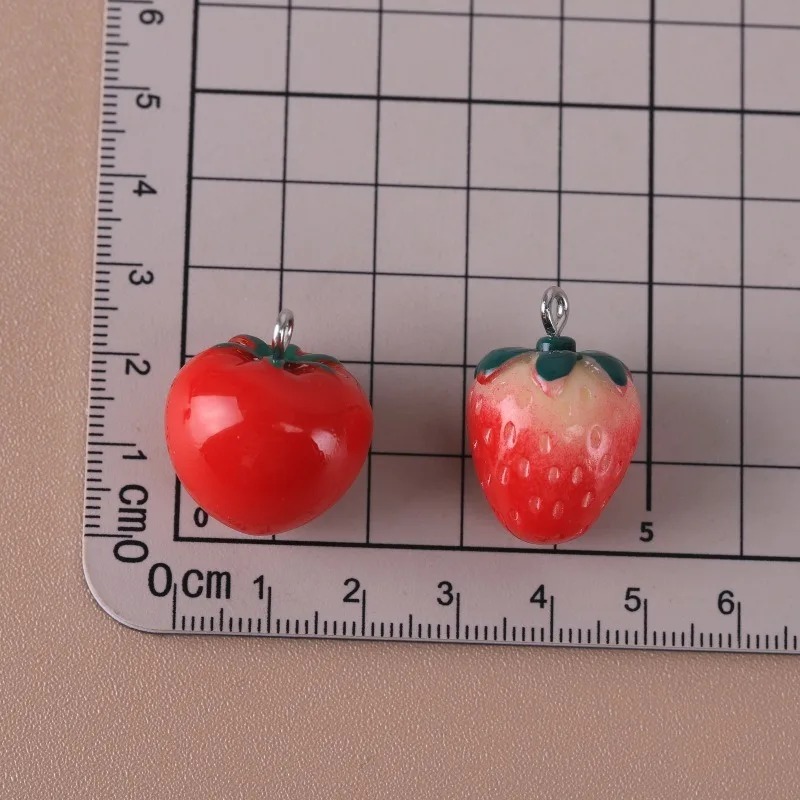 10 Pieces Realistic 3D Strawbe - огляд і ціна Resin Art Earrings