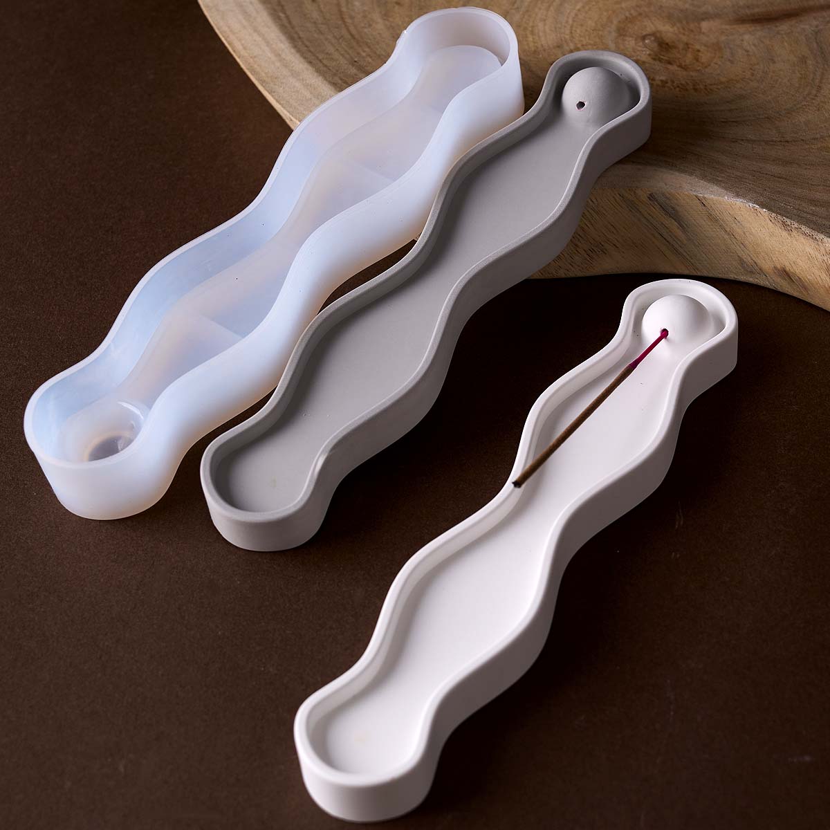 Wave Long Incense Insert Tray  - огляд і ціна Resin Art Tray