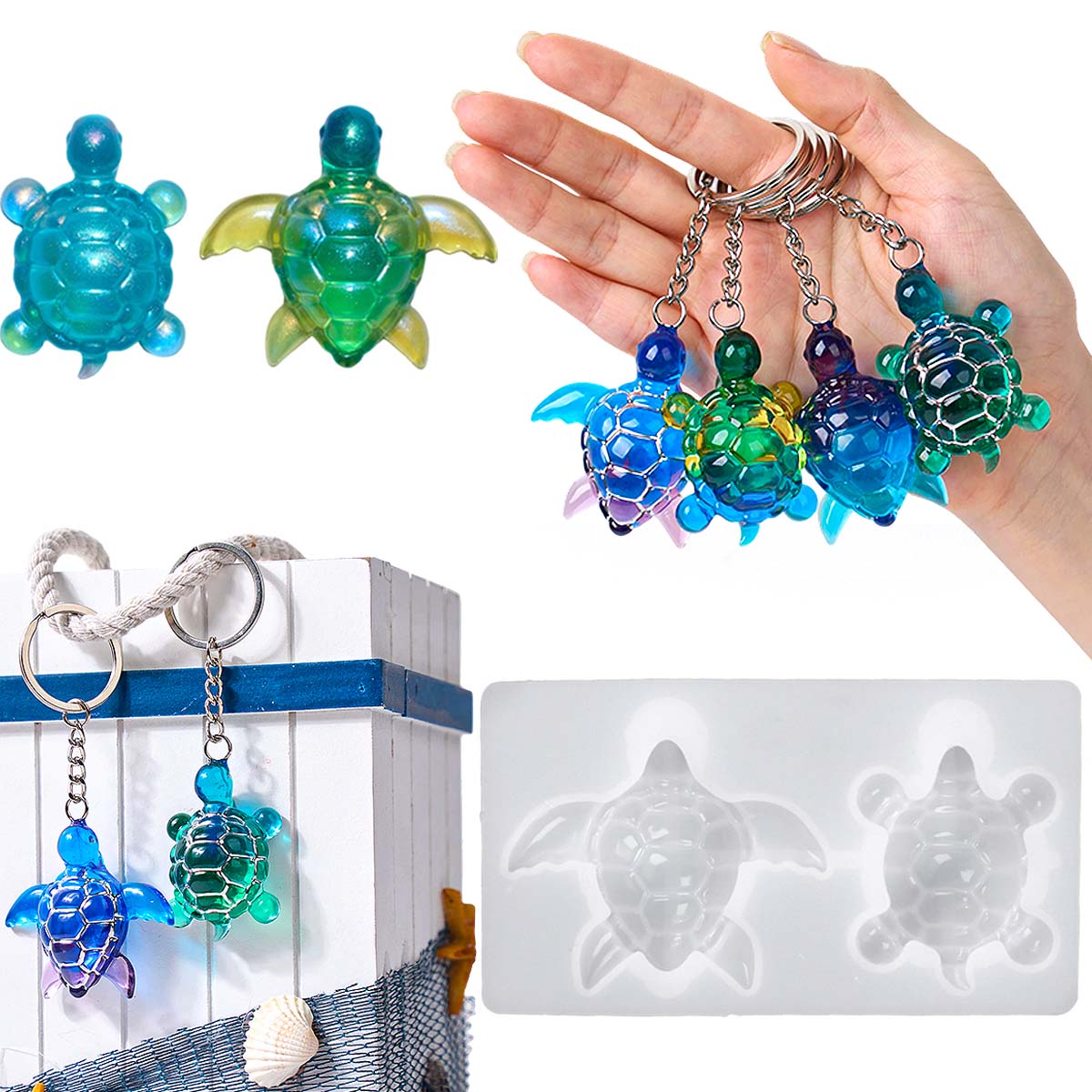 3D Sea Turtle Keychain Silicon - огляд і ціна Resin Art Glue