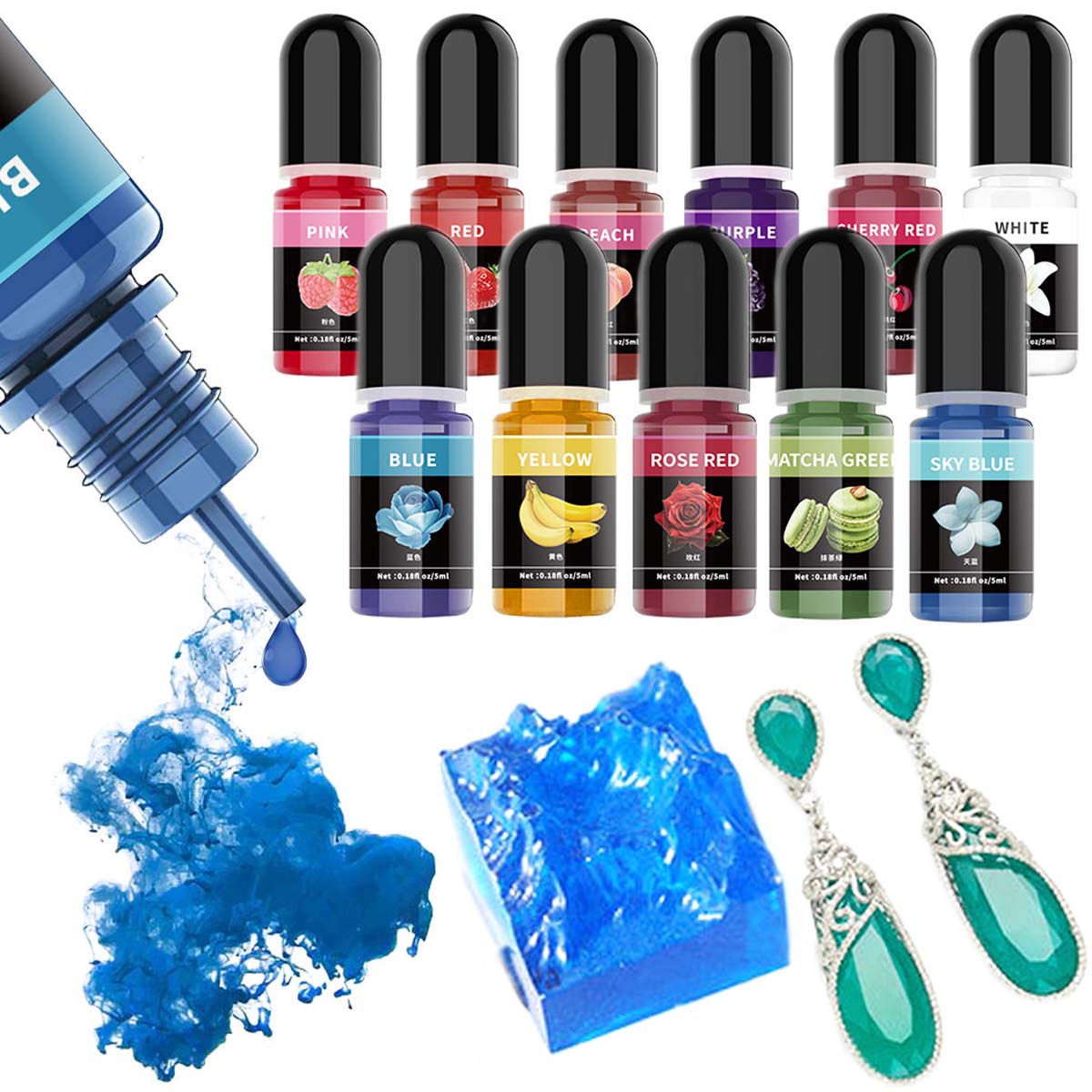 5ml/Bottle Epoxy Resin Pigment - огляд і ціна Resin Art Glue