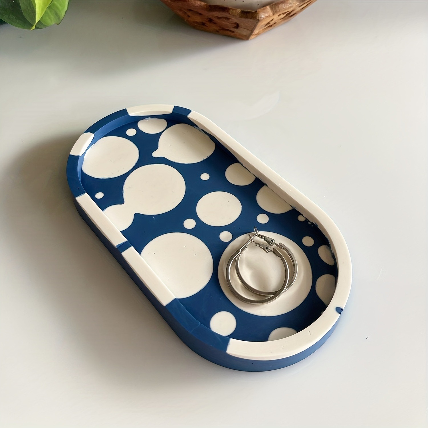 1pc Oval Coaster Epoxy Resin C - огляд і ціна Resin Art Tray