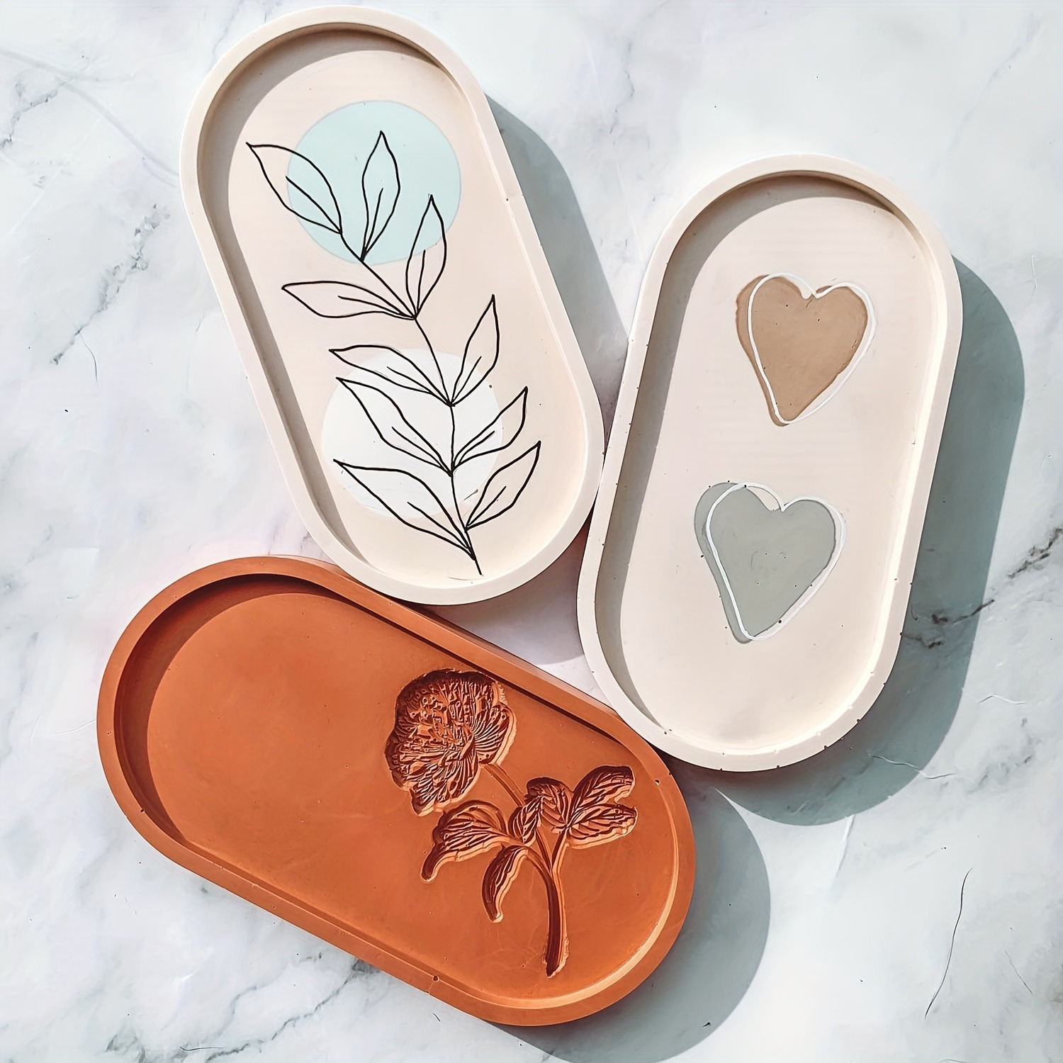 1pc Oval Coaster Epoxy Resin C - огляд і ціна Resin Art Tray