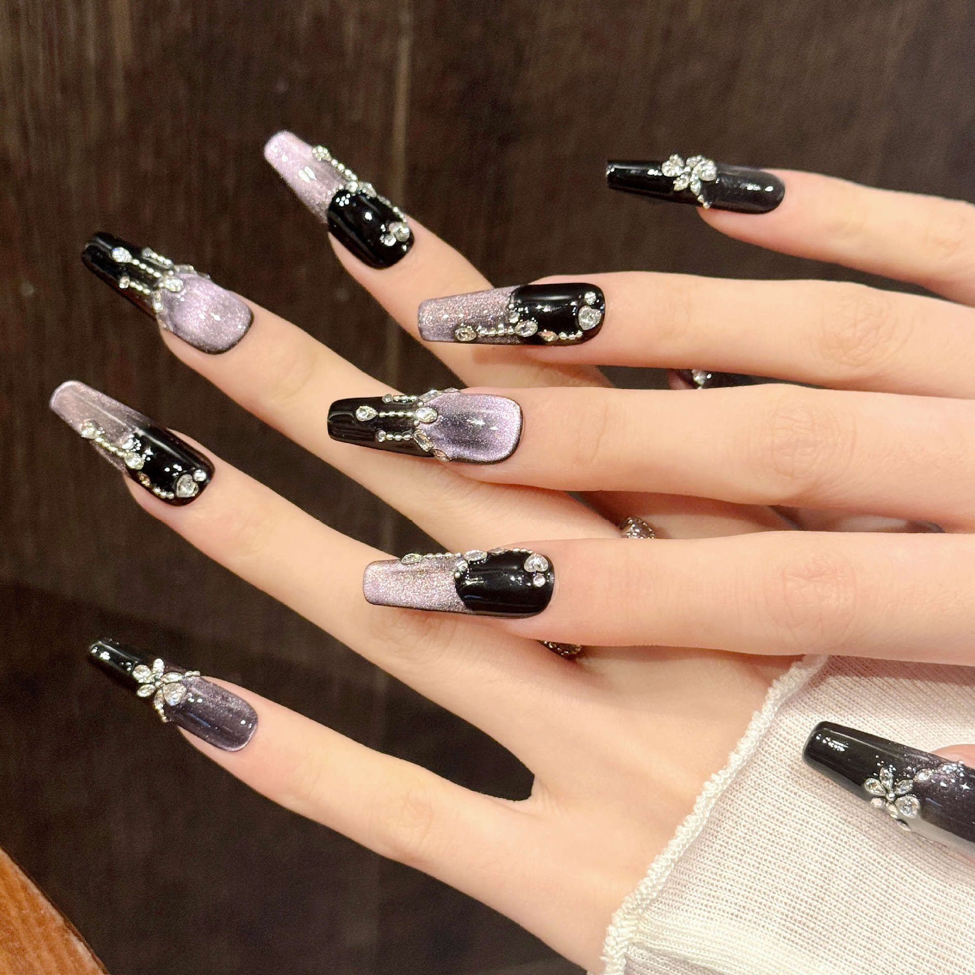 10pcs Black Purple French Styl - огляд і ціна Resin Art Glitter